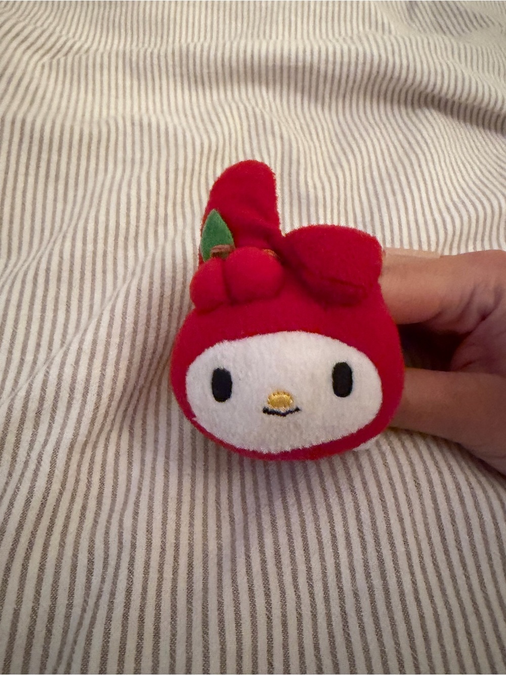 Sanrio Red Cherry My Melody McDonald's 2005 Plush Keychain